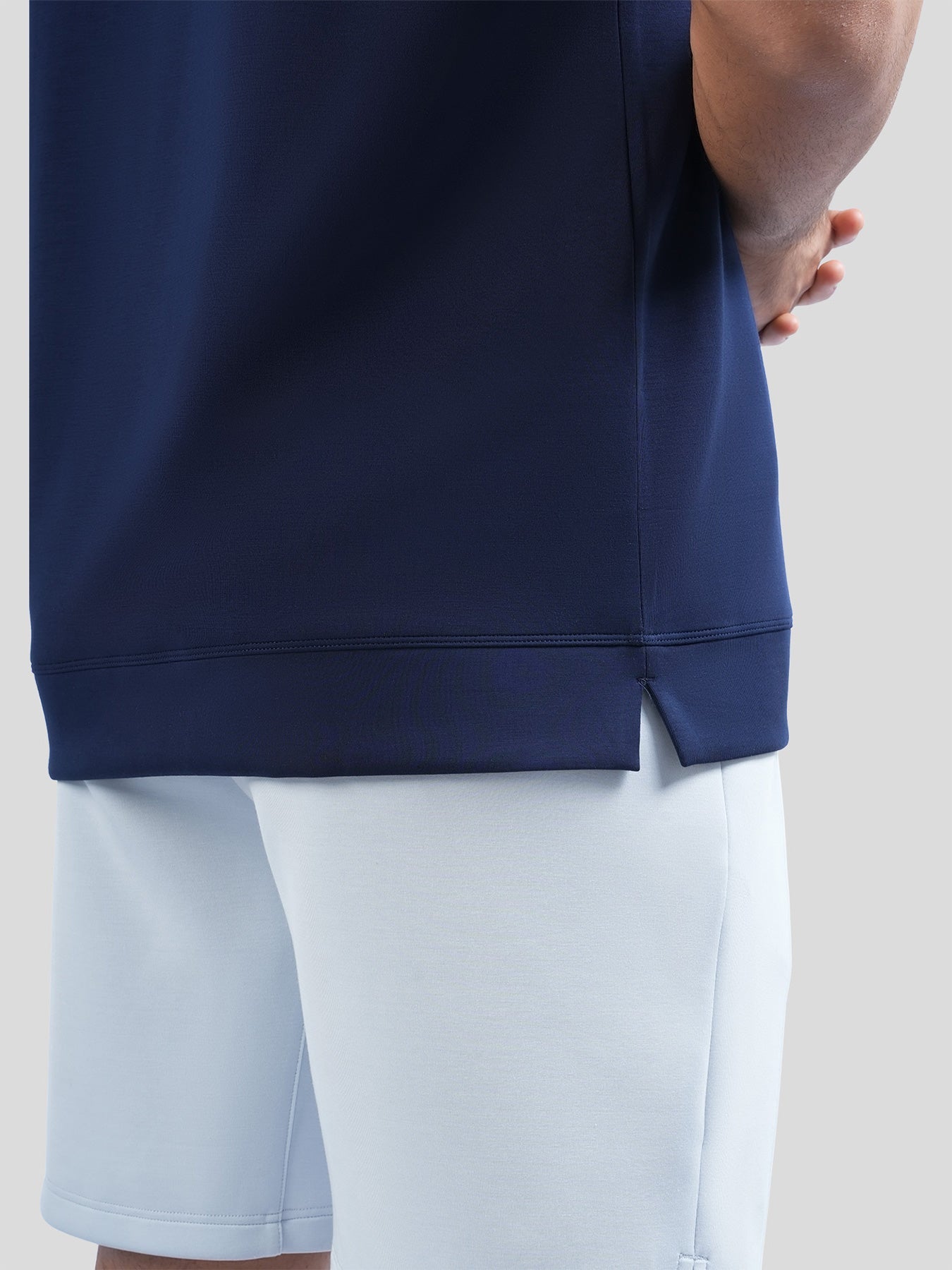 Camiseta de manga corta en mezcla de modal: corte ajustado