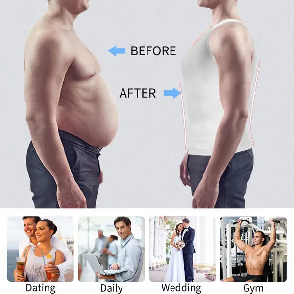 BUY 1 & GET 3 Men's Slimming Compression Vest for Abdomen and Waist Control