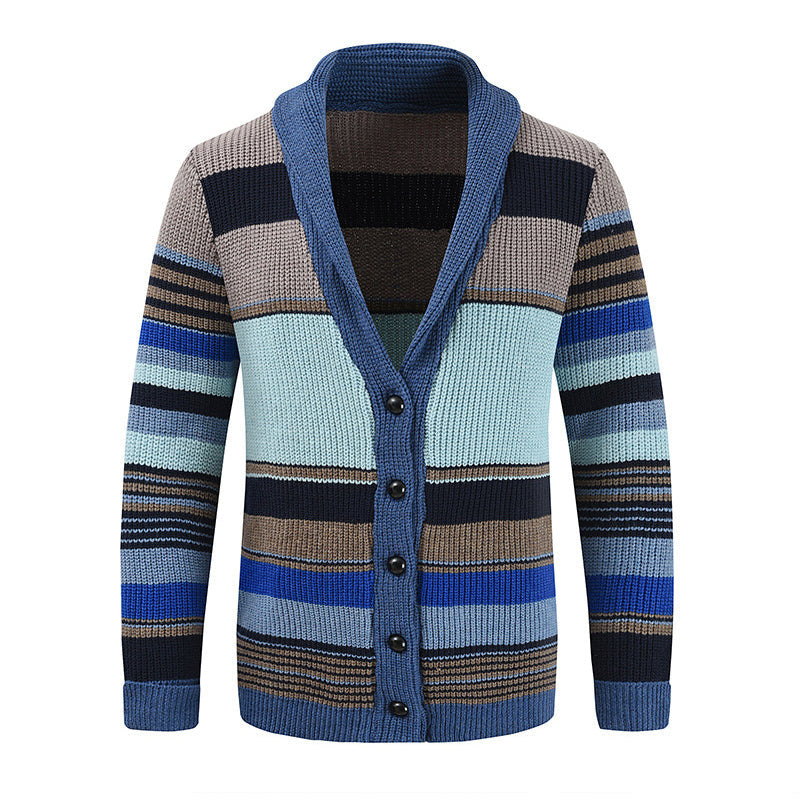 Chaqueta de hombre con solapa y bloques de color