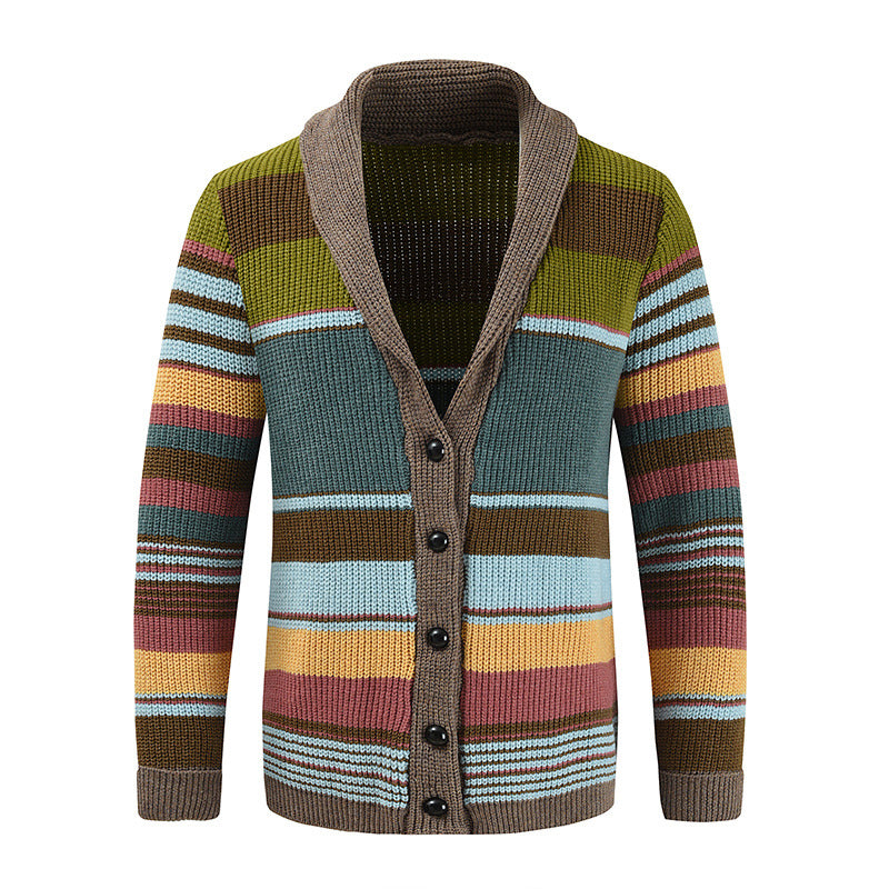 Chaqueta de hombre con solapa y bloques de color