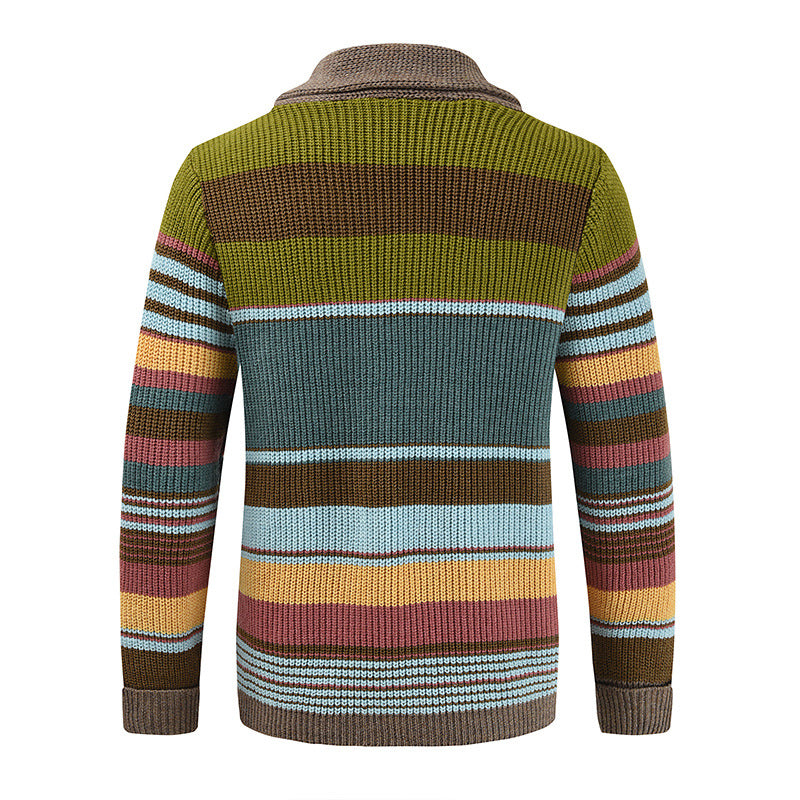 Chaqueta de hombre con solapa y bloques de color