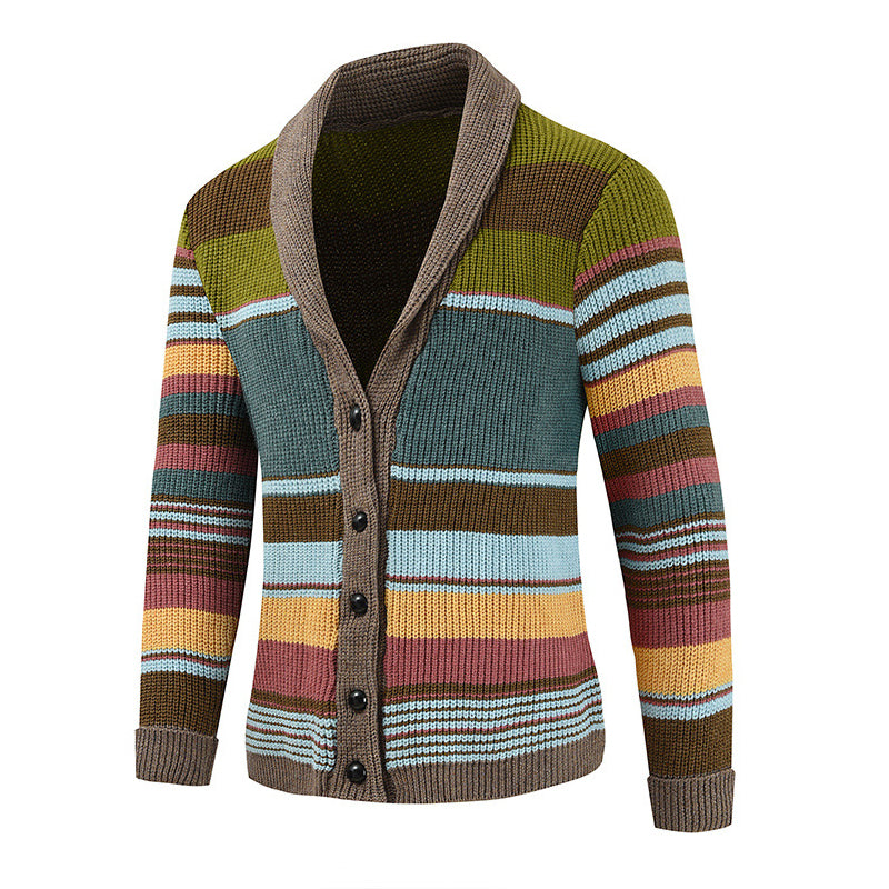 Chaqueta de hombre con solapa y bloques de color