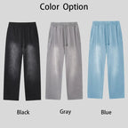 Pantalones de pata ancha holgados con degradado a juego para hombre