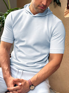 Sudadera de manga corta en mezcla de modal