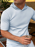 Sudadera de manga corta en mezcla de modal