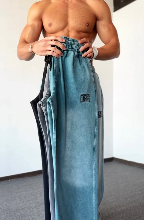 Men's Casual All-Match Gradient Loose Wide-Leg Pants