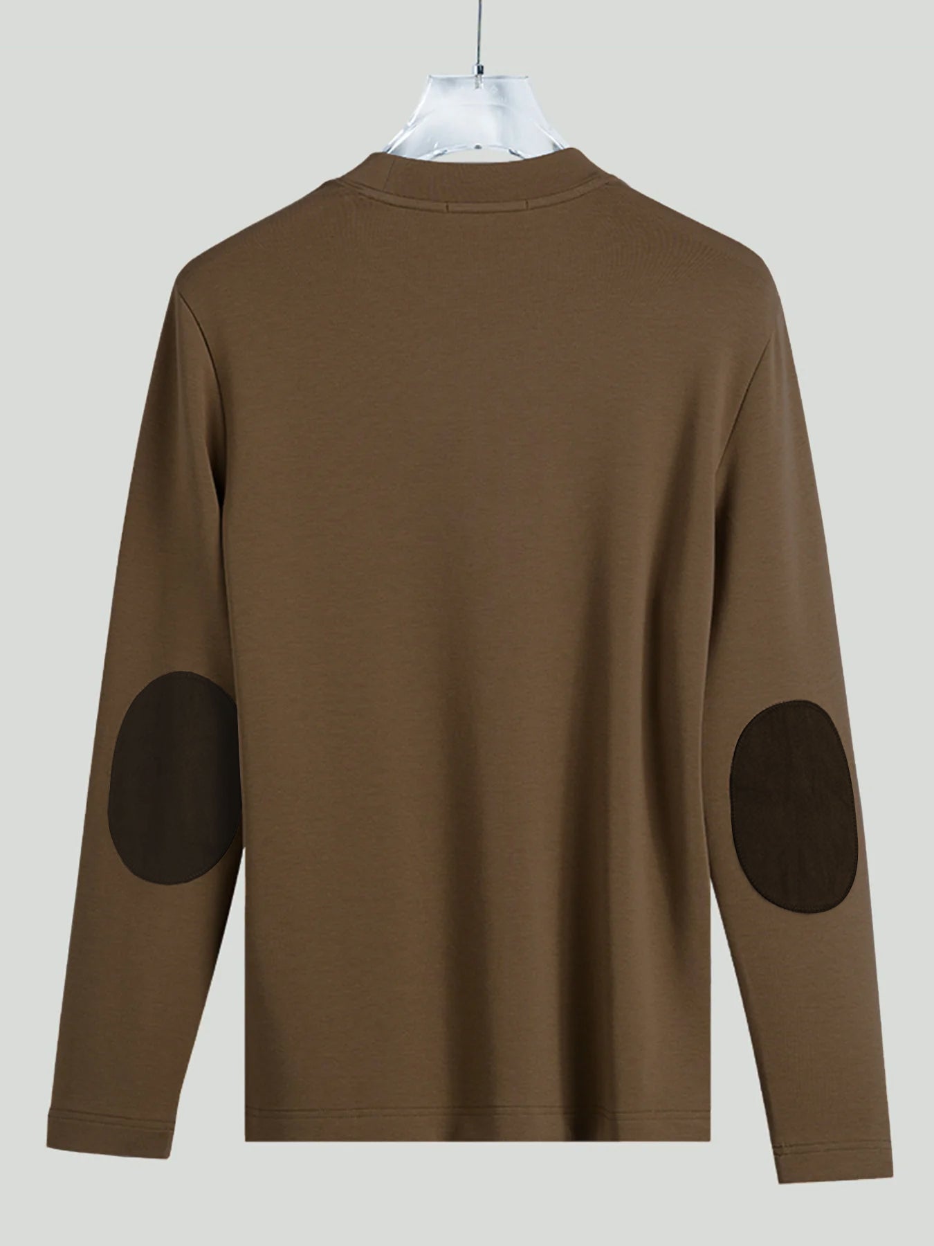 Camiseta de manga larga con parche en el codo en mezcla de modal: corte entallado