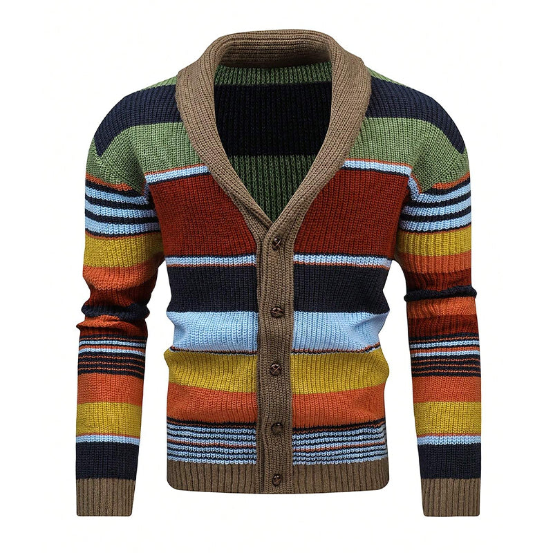 Chaqueta de hombre con solapa y bloques de color