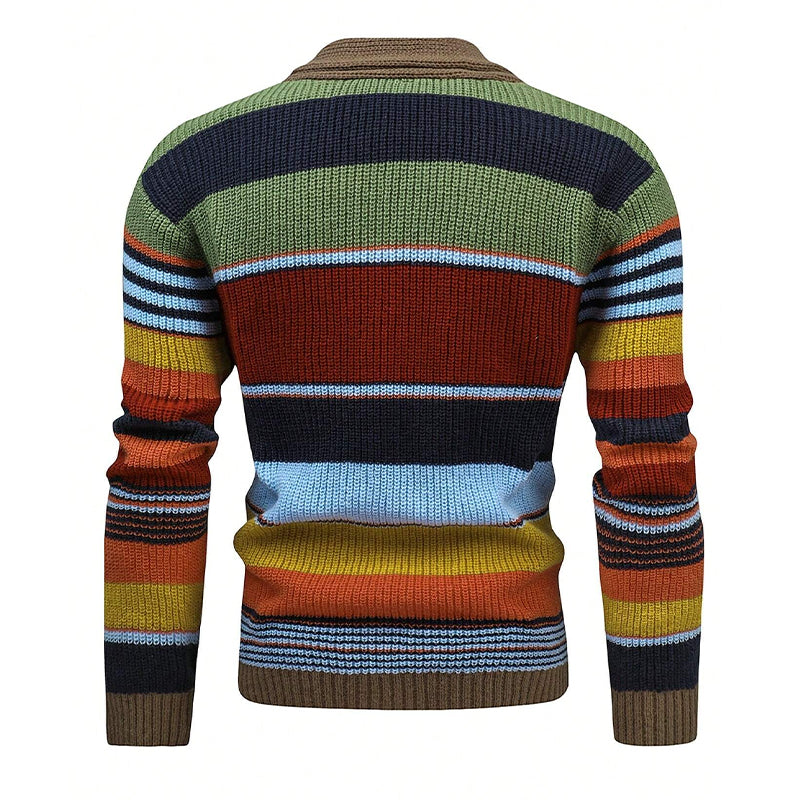 Chaqueta de hombre con solapa y bloques de color
