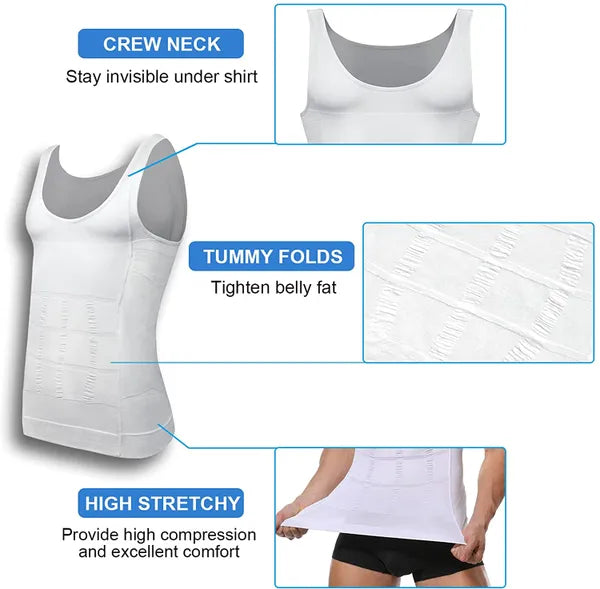 BUY 1 & GET 3 Men's Slimming Compression Vest for Abdomen and Waist Control