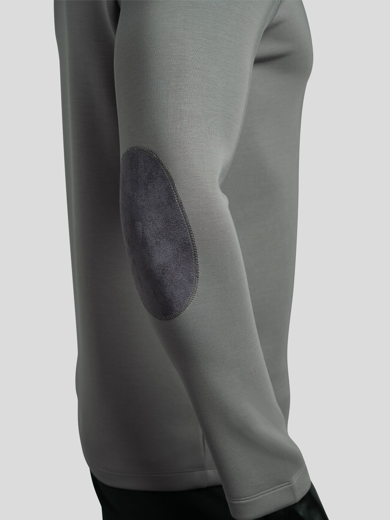 Camiseta de manga larga con parche en el codo en mezcla de modal: corte entallado