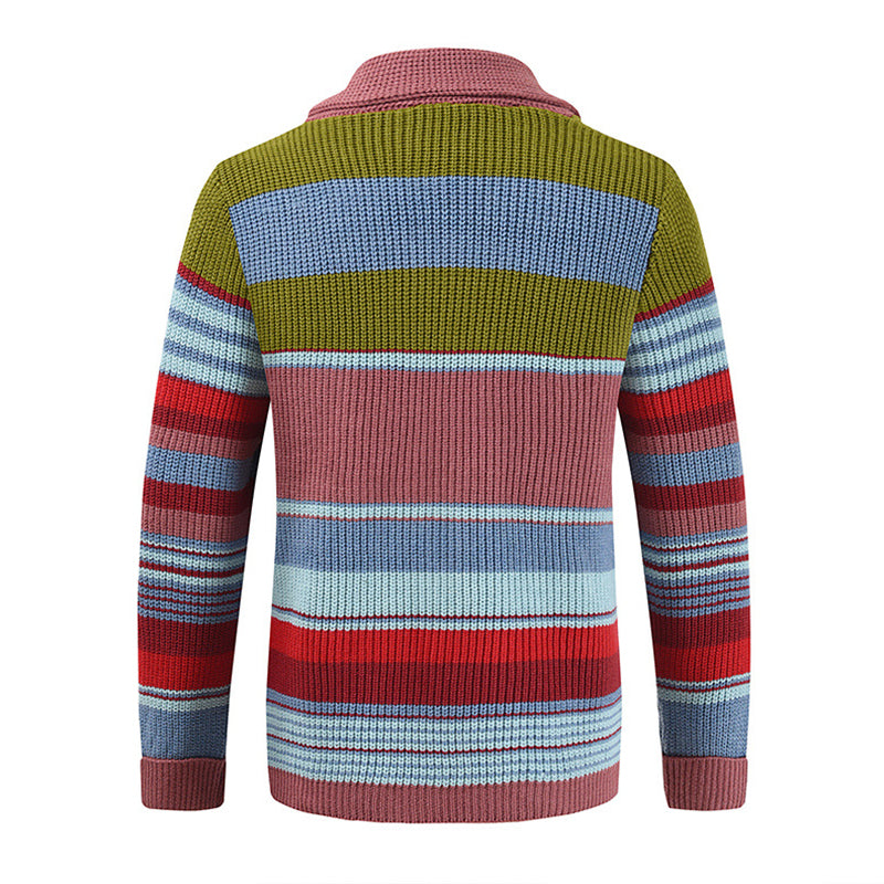 Chaqueta de hombre con solapa y bloques de color