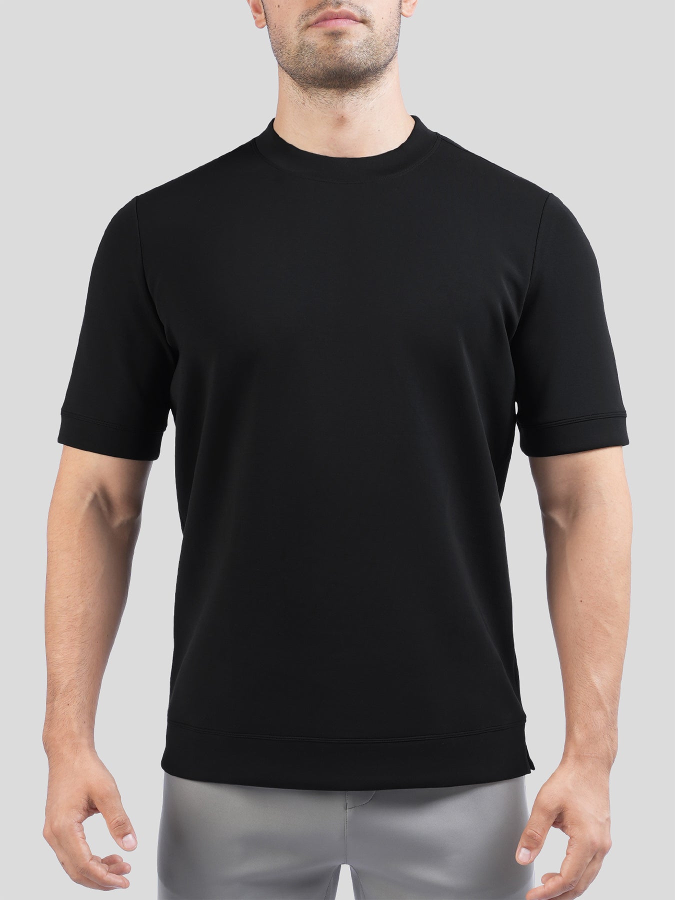 Camiseta de manga corta en mezcla de modal: corte ajustado