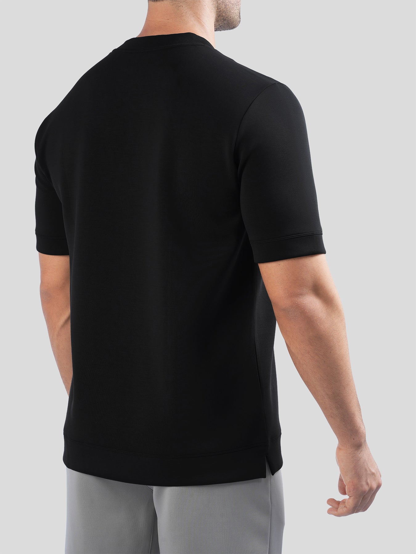 Camiseta de manga corta en mezcla de modal: corte ajustado