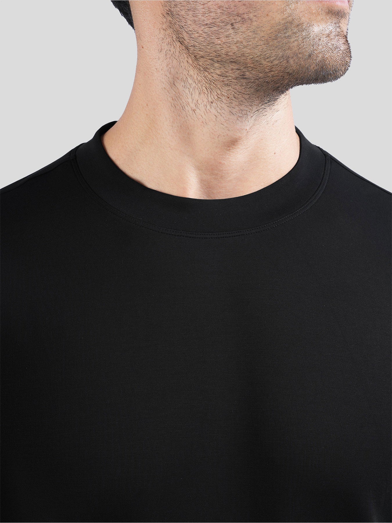 Camiseta de manga corta en mezcla de modal: corte ajustado