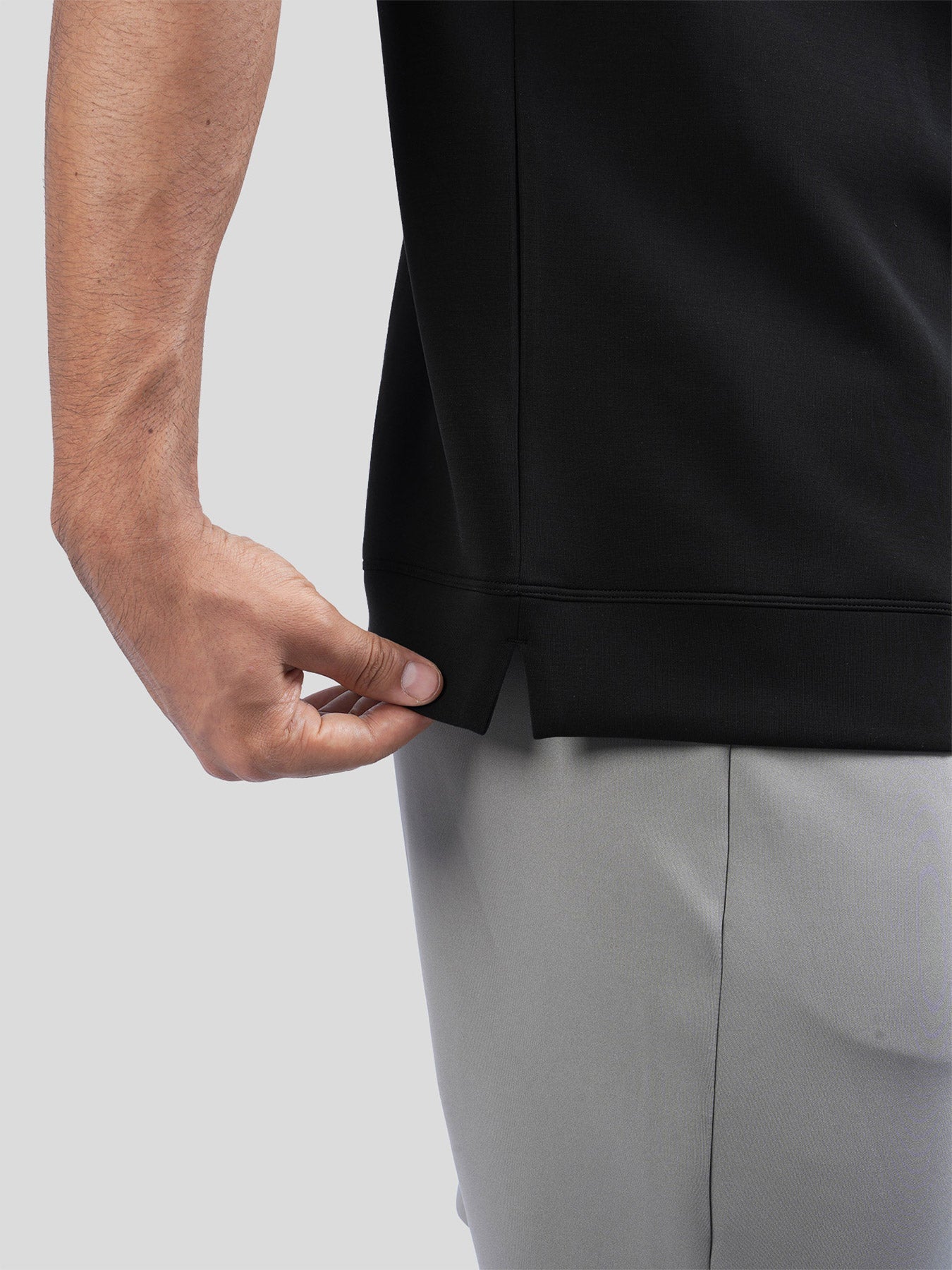 Camiseta de manga corta en mezcla de modal: corte ajustado