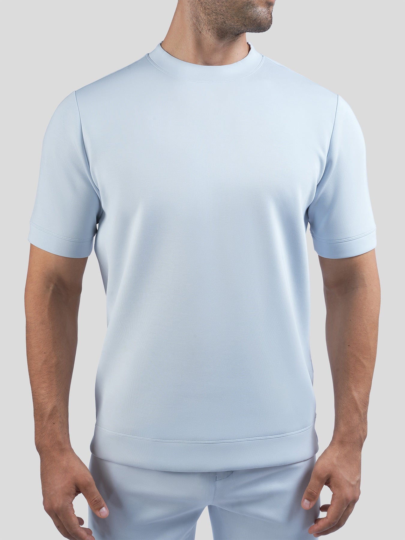 Camiseta de manga corta en mezcla de modal: corte ajustado