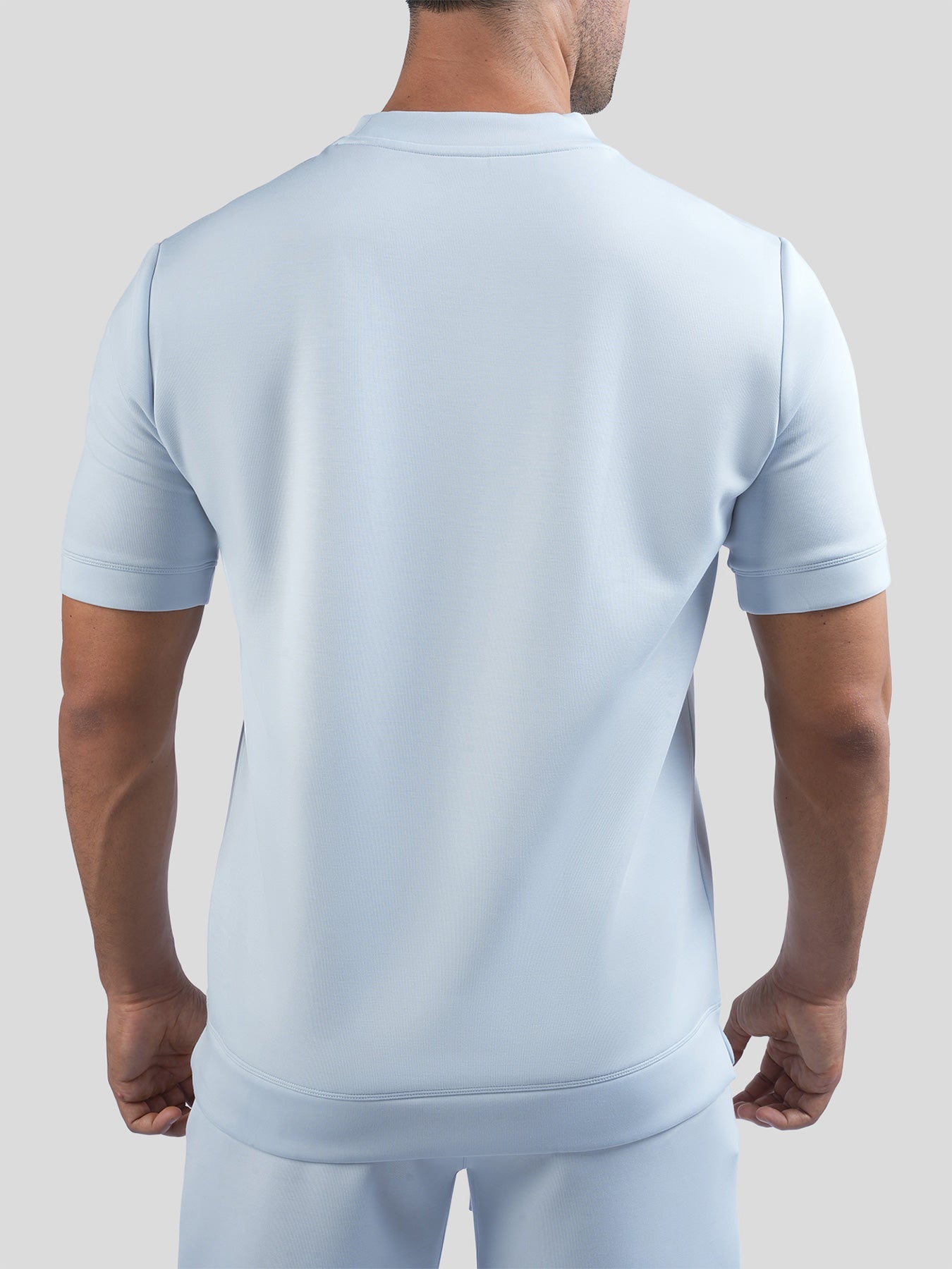 Camiseta de manga corta en mezcla de modal: corte ajustado