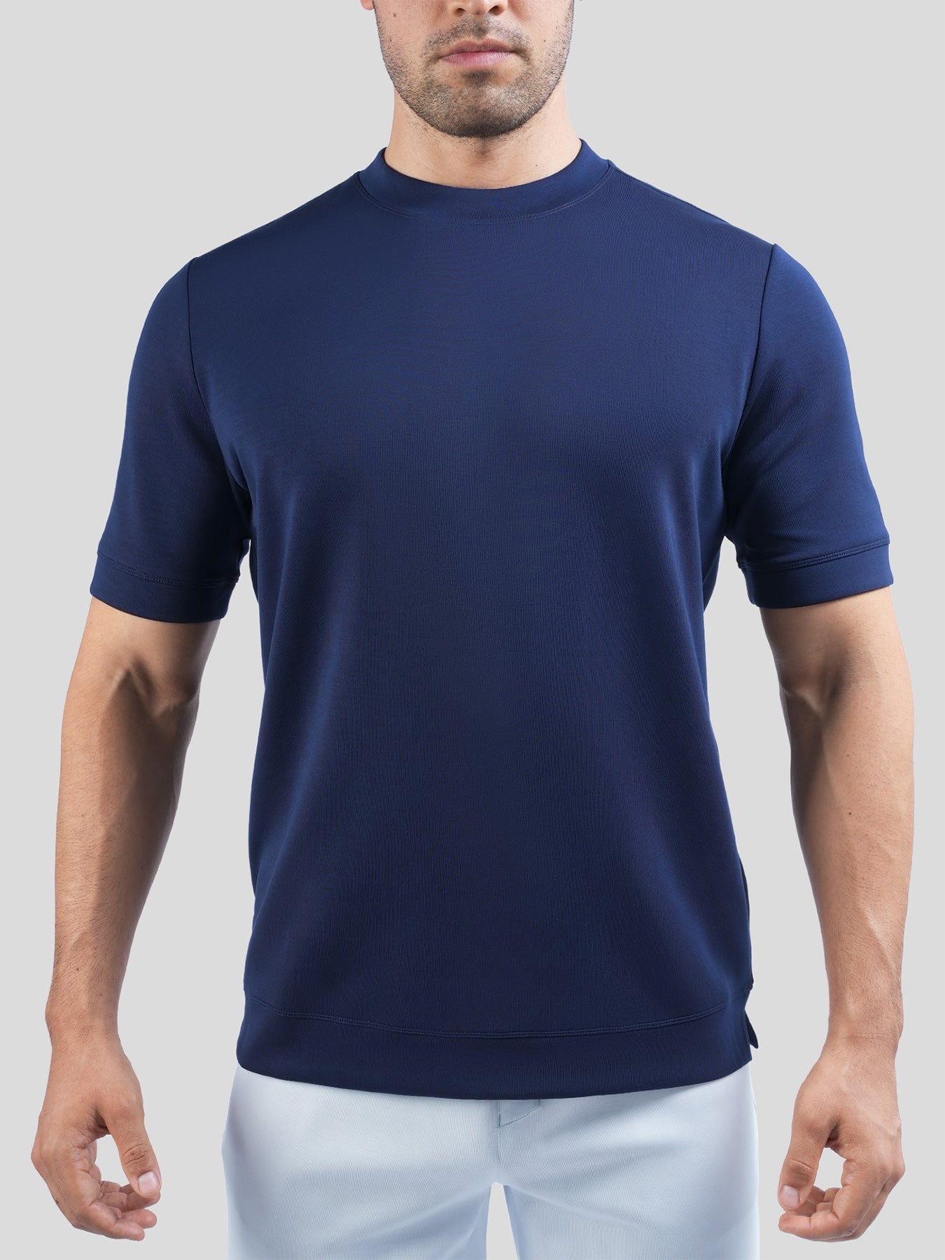 Camiseta de manga corta en mezcla de modal: corte ajustado