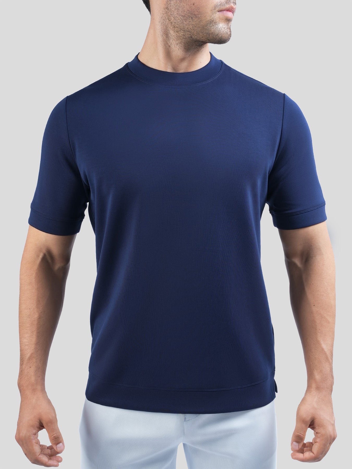 Camiseta de manga corta en mezcla de modal: corte ajustado