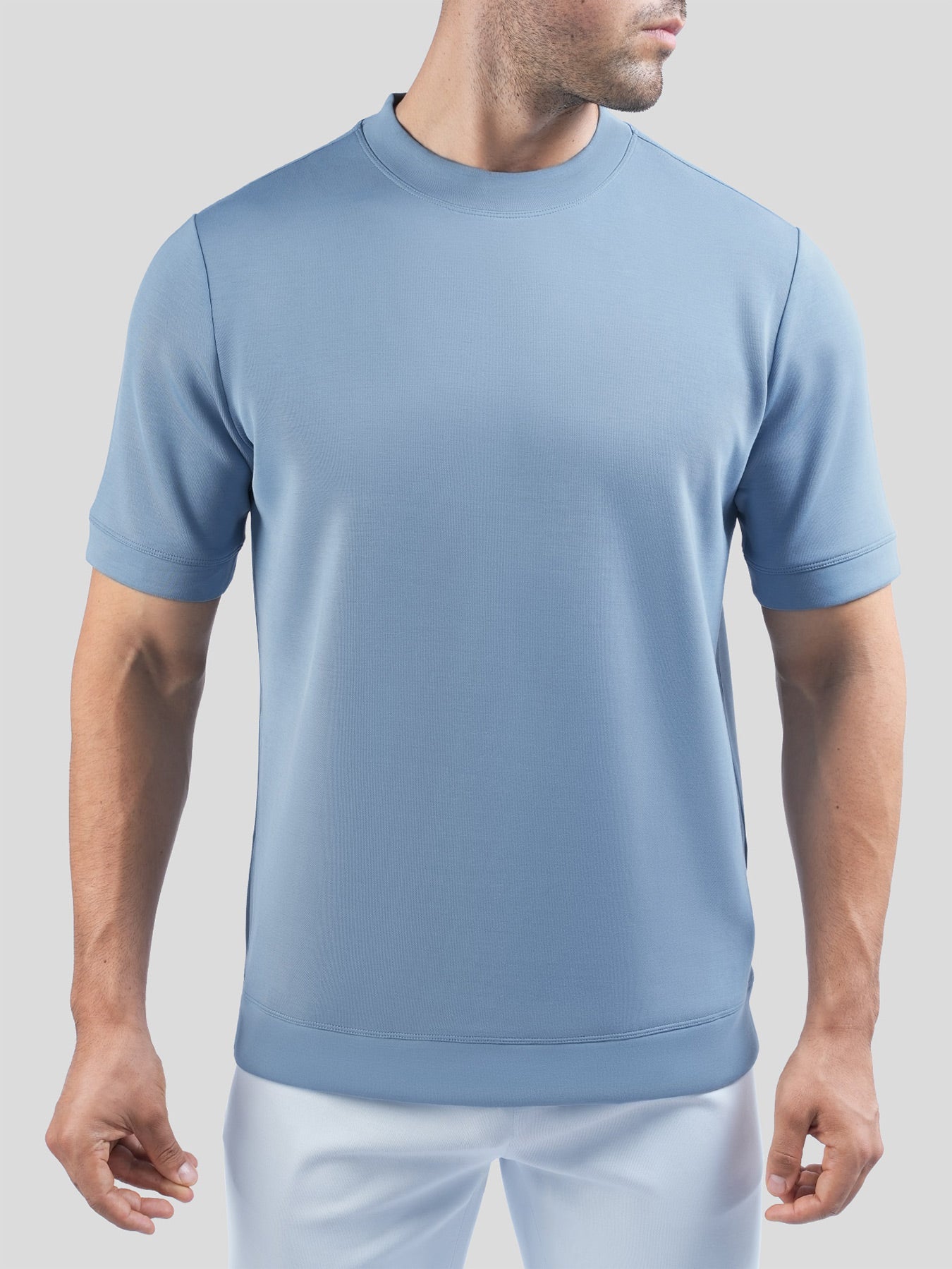 Camiseta de manga corta en mezcla de modal: corte ajustado