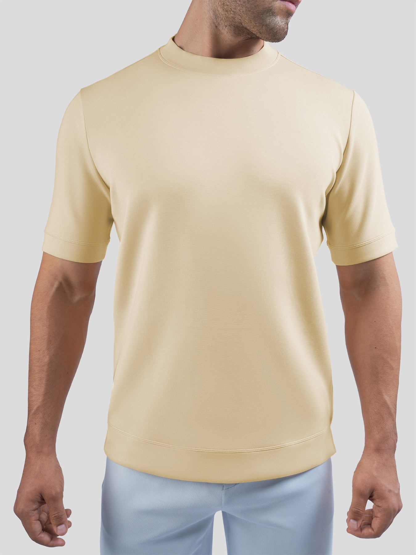 Camiseta de manga corta en mezcla de modal: corte ajustado