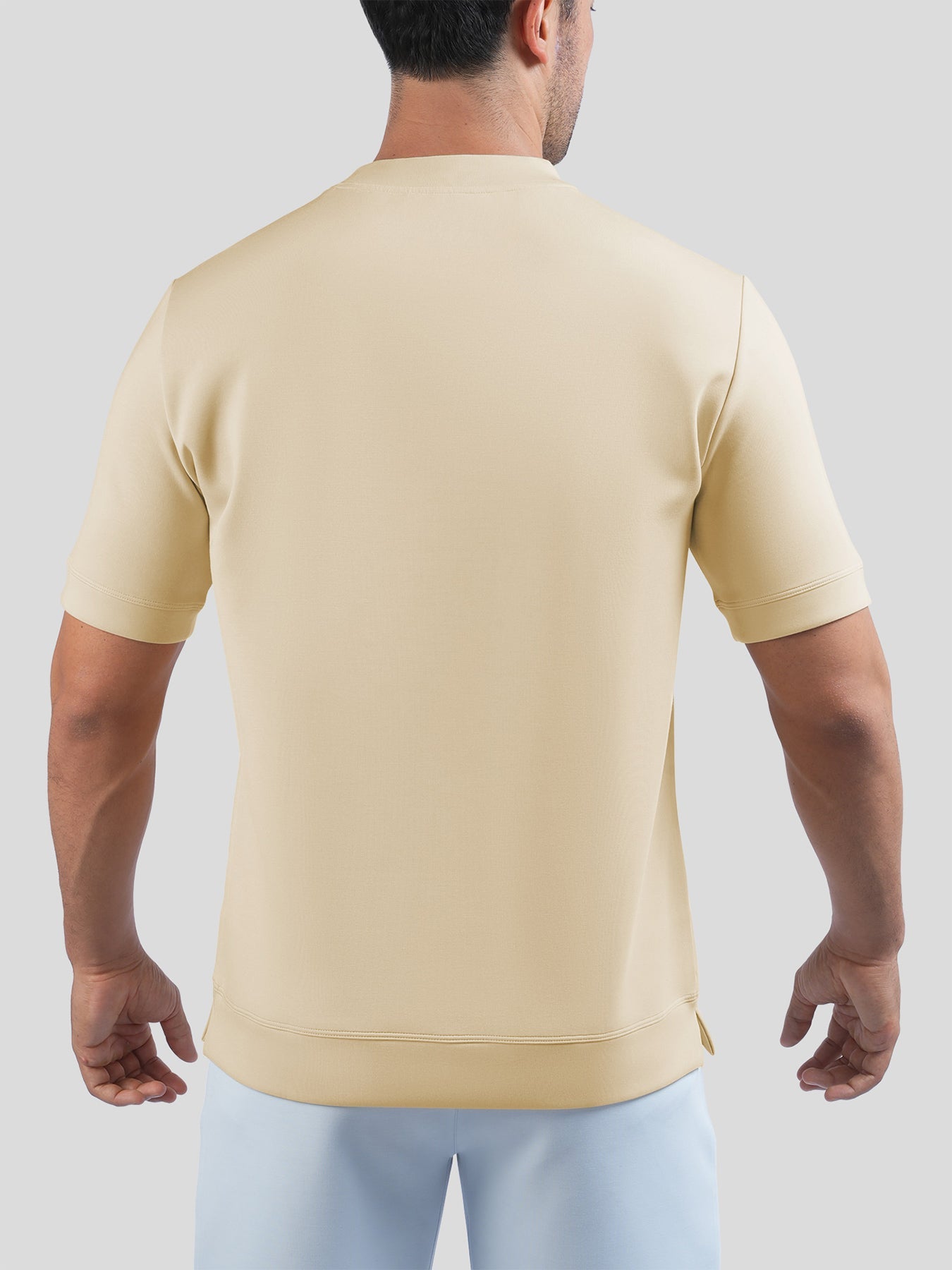 Camiseta de manga corta en mezcla de modal: corte ajustado