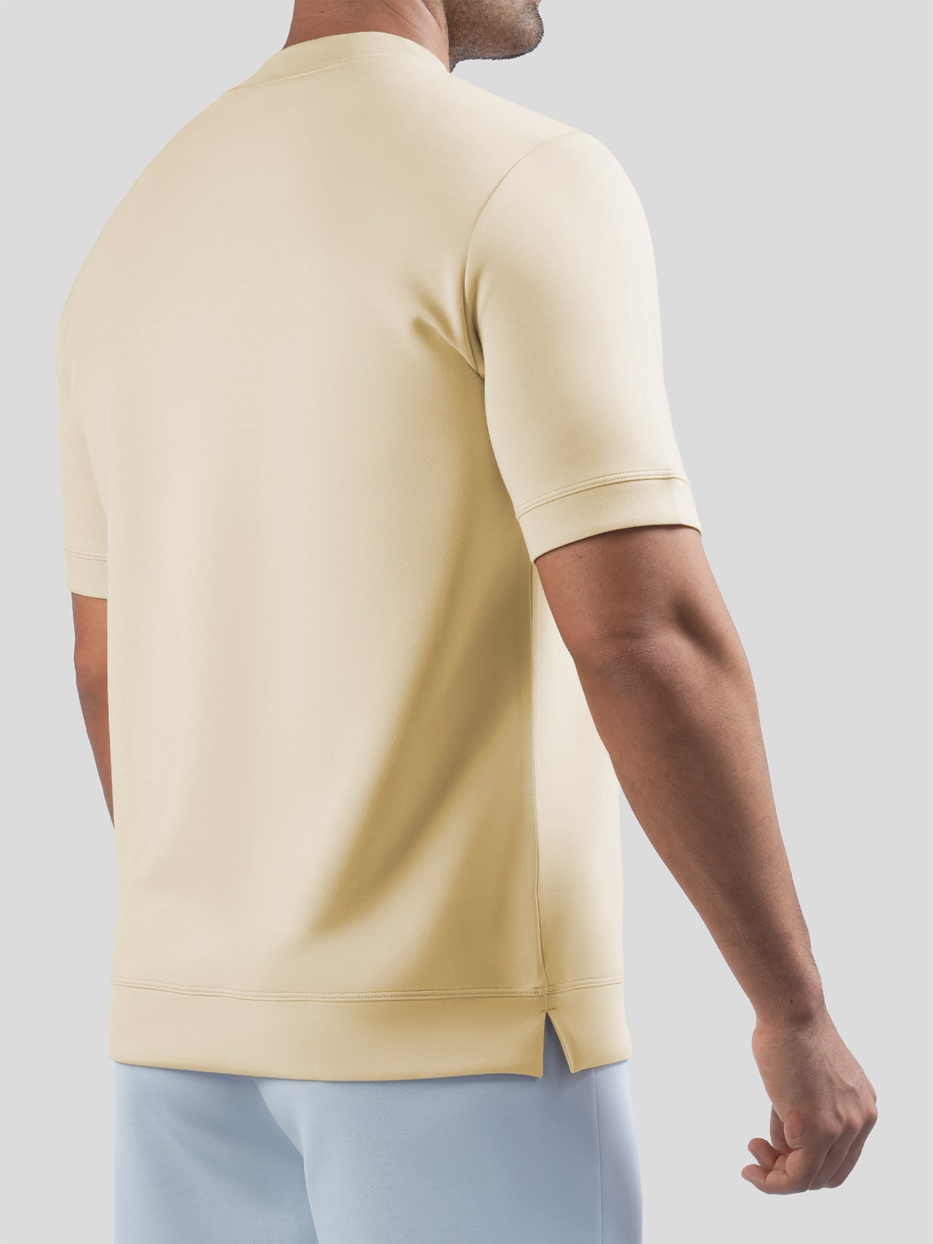 Camiseta de manga corta en mezcla de modal: corte ajustado