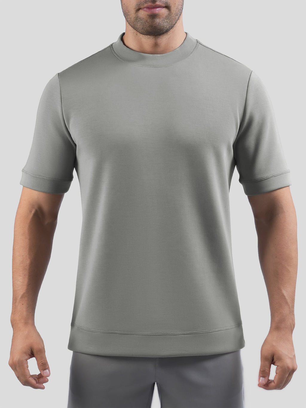 Camiseta de manga corta en mezcla de modal: corte ajustado