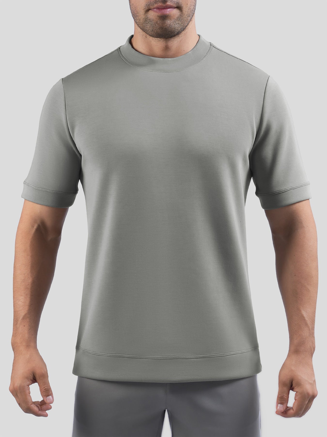Camiseta de manga corta en mezcla de modal: corte ajustado