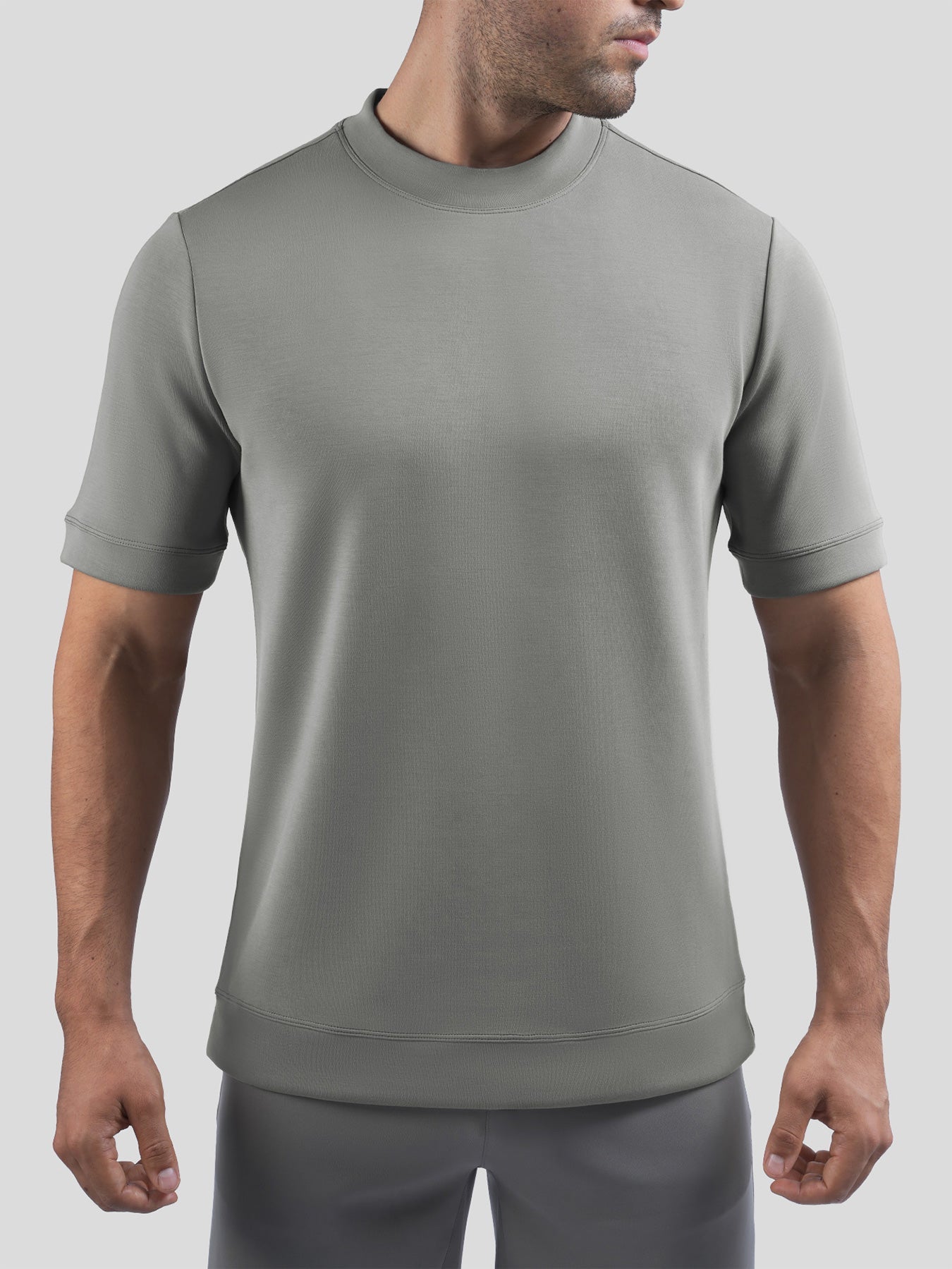 Camiseta de manga corta en mezcla de modal: corte ajustado