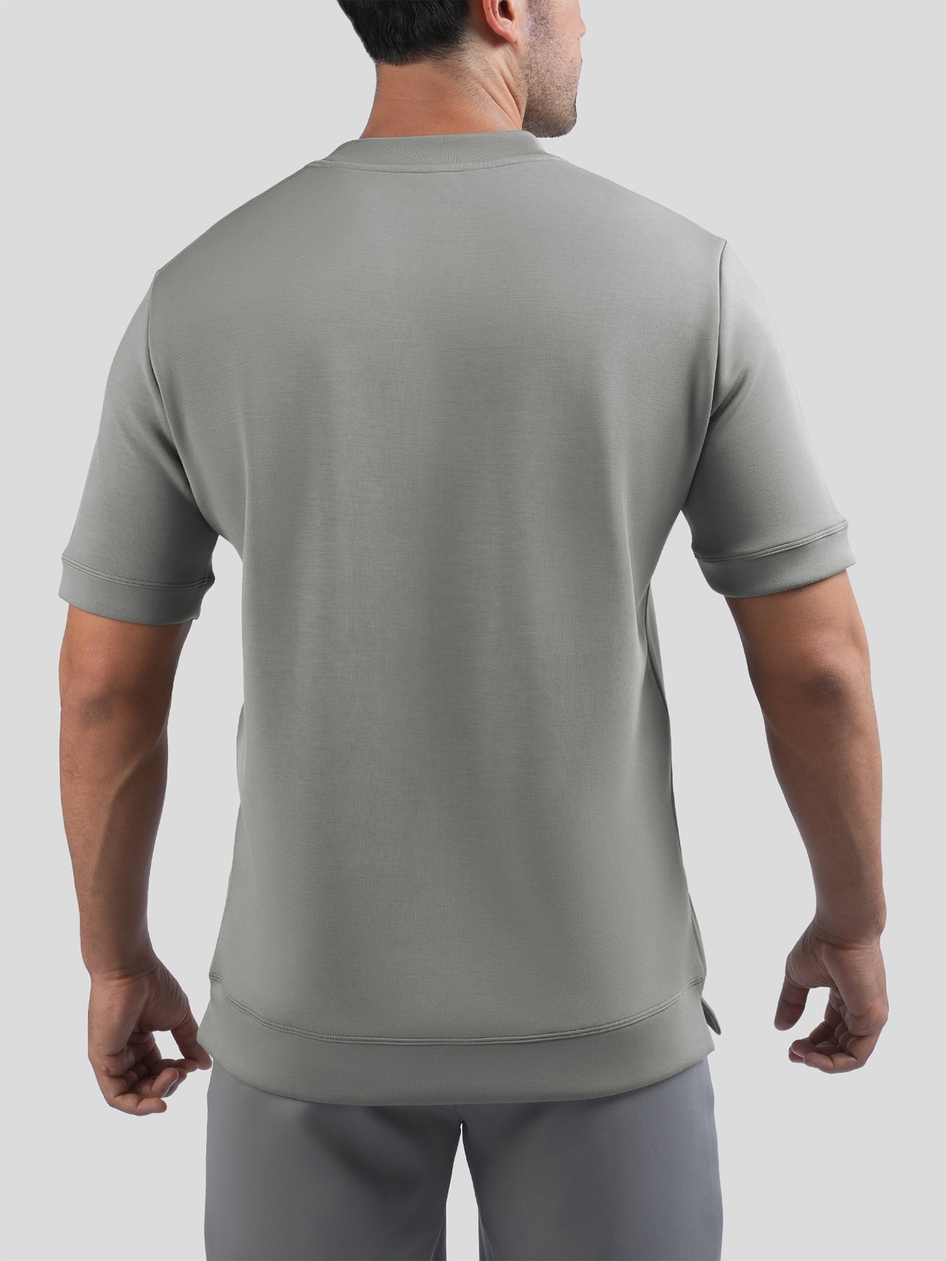 Camiseta de manga corta en mezcla de modal: corte ajustado