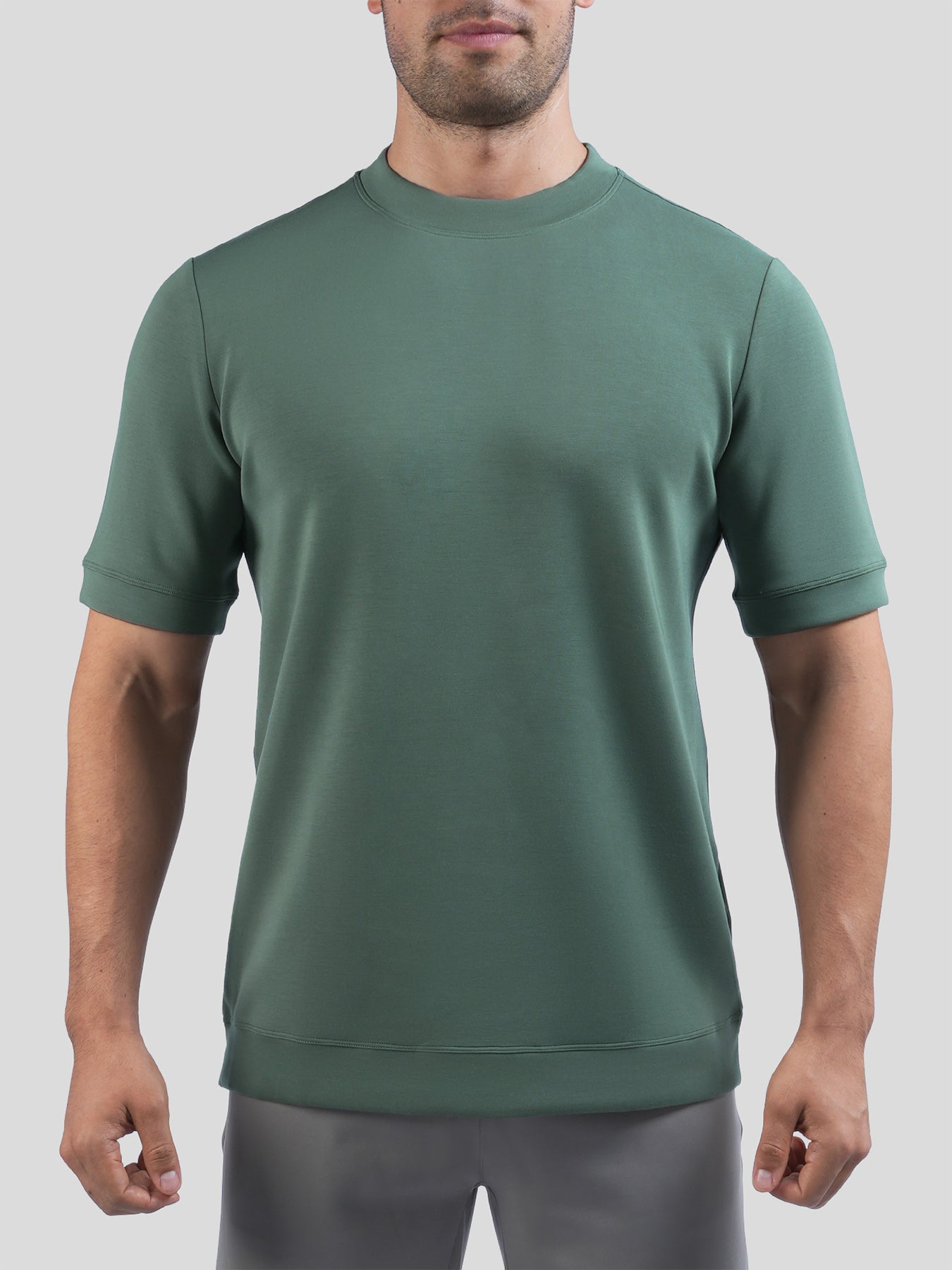 Camiseta de manga corta en mezcla de modal: corte ajustado