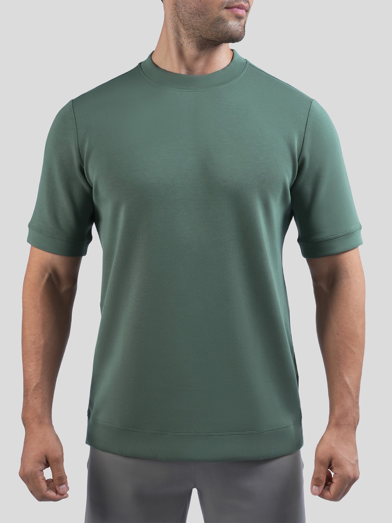 Camiseta de manga corta en mezcla de modal: corte ajustado