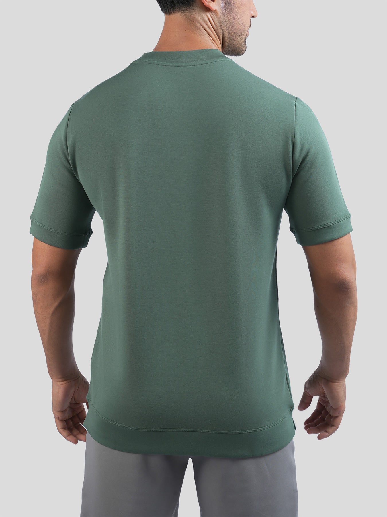 Camiseta de manga corta en mezcla de modal: corte ajustado