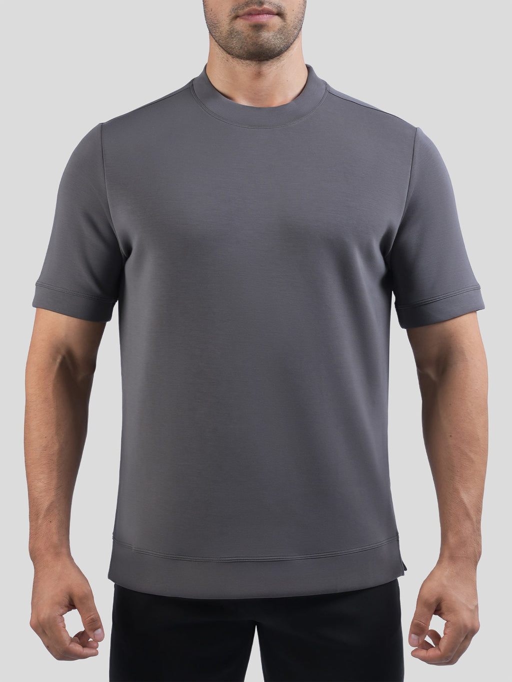 Camiseta de manga corta en mezcla de modal: corte ajustado
