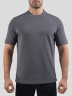 Camiseta de manga corta en mezcla de modal: corte ajustado