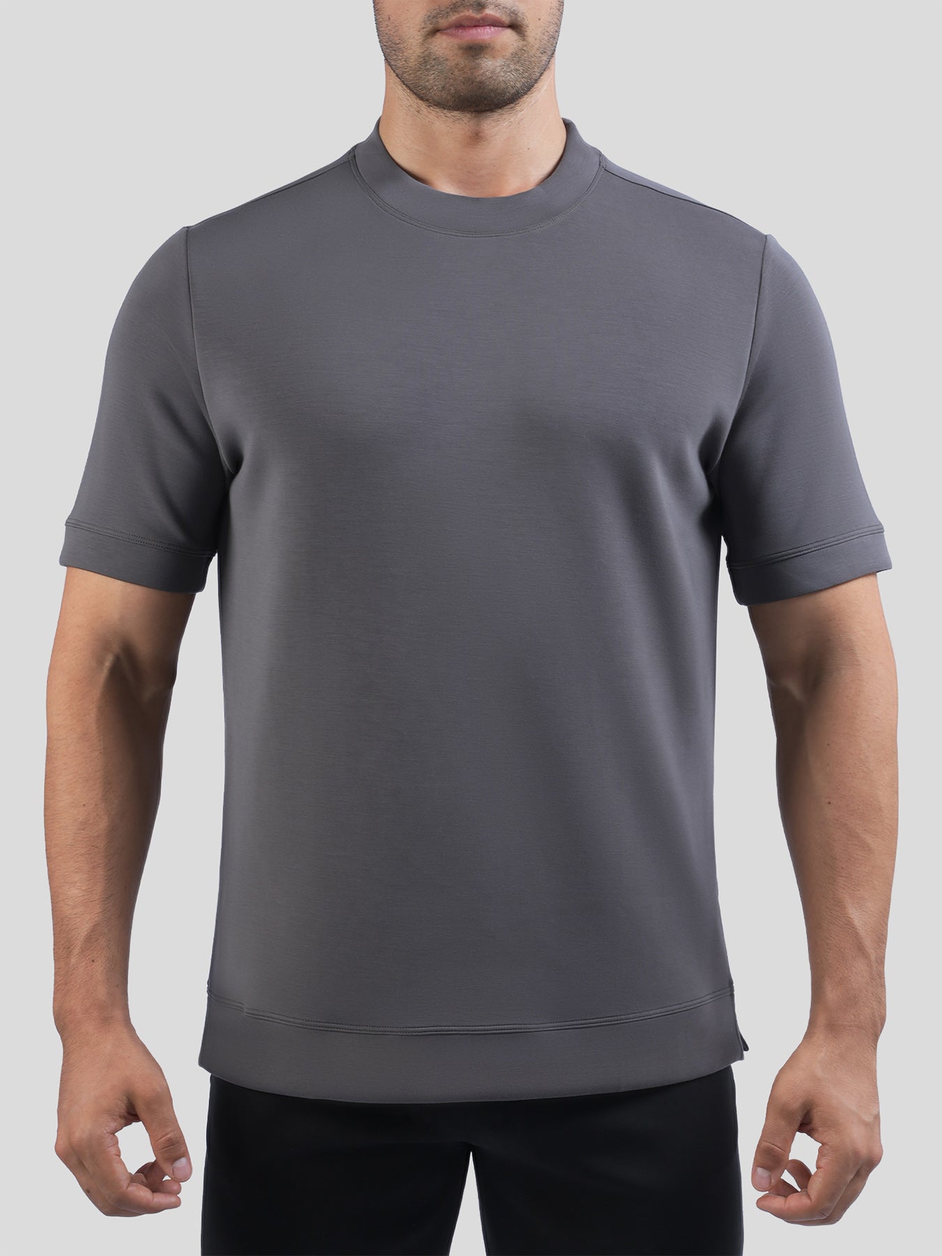 Camiseta de manga corta en mezcla de modal: corte ajustado