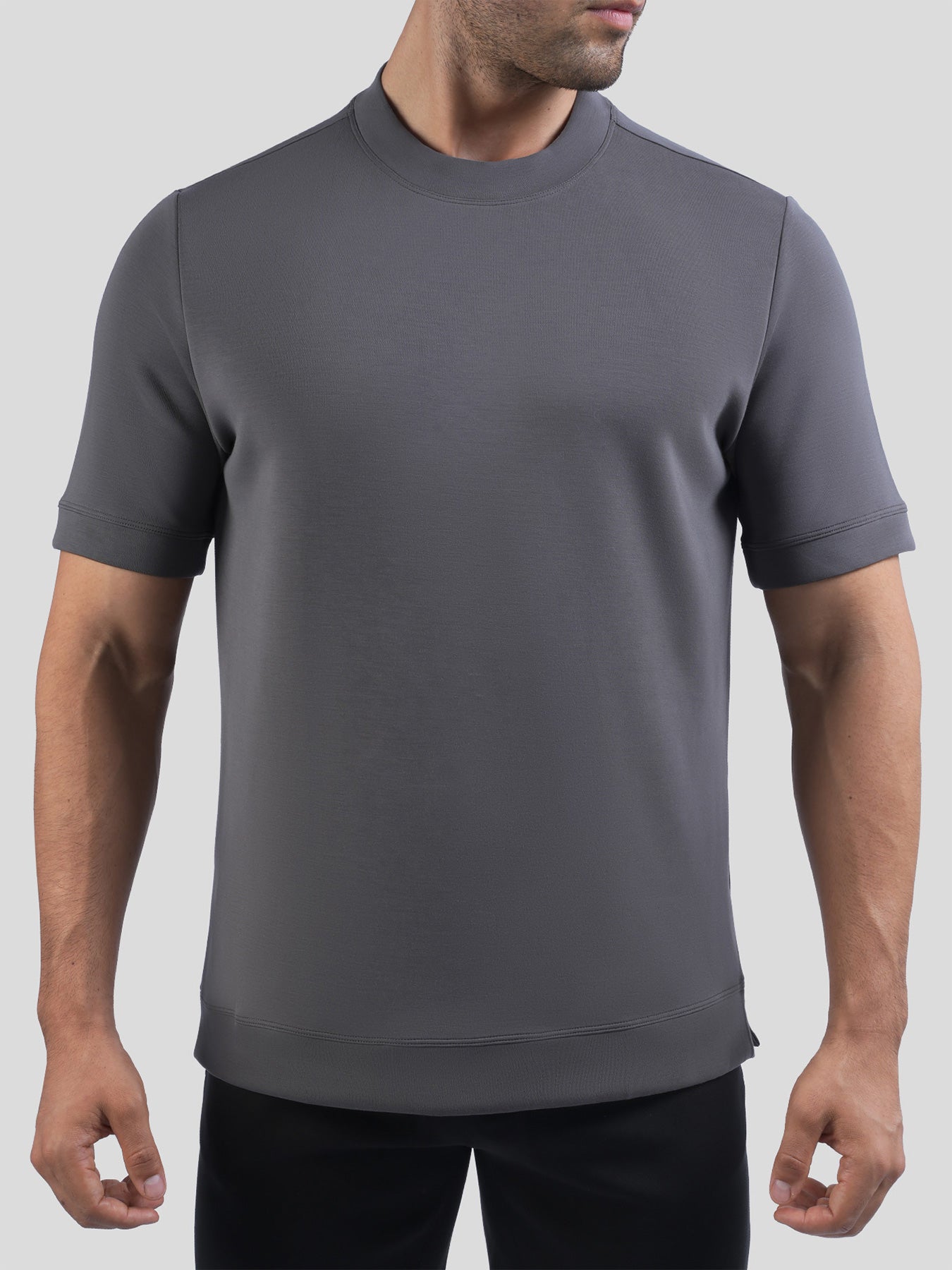 Camiseta de manga corta en mezcla de modal: corte ajustado