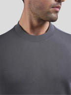 Camiseta de manga corta en mezcla de modal: corte ajustado