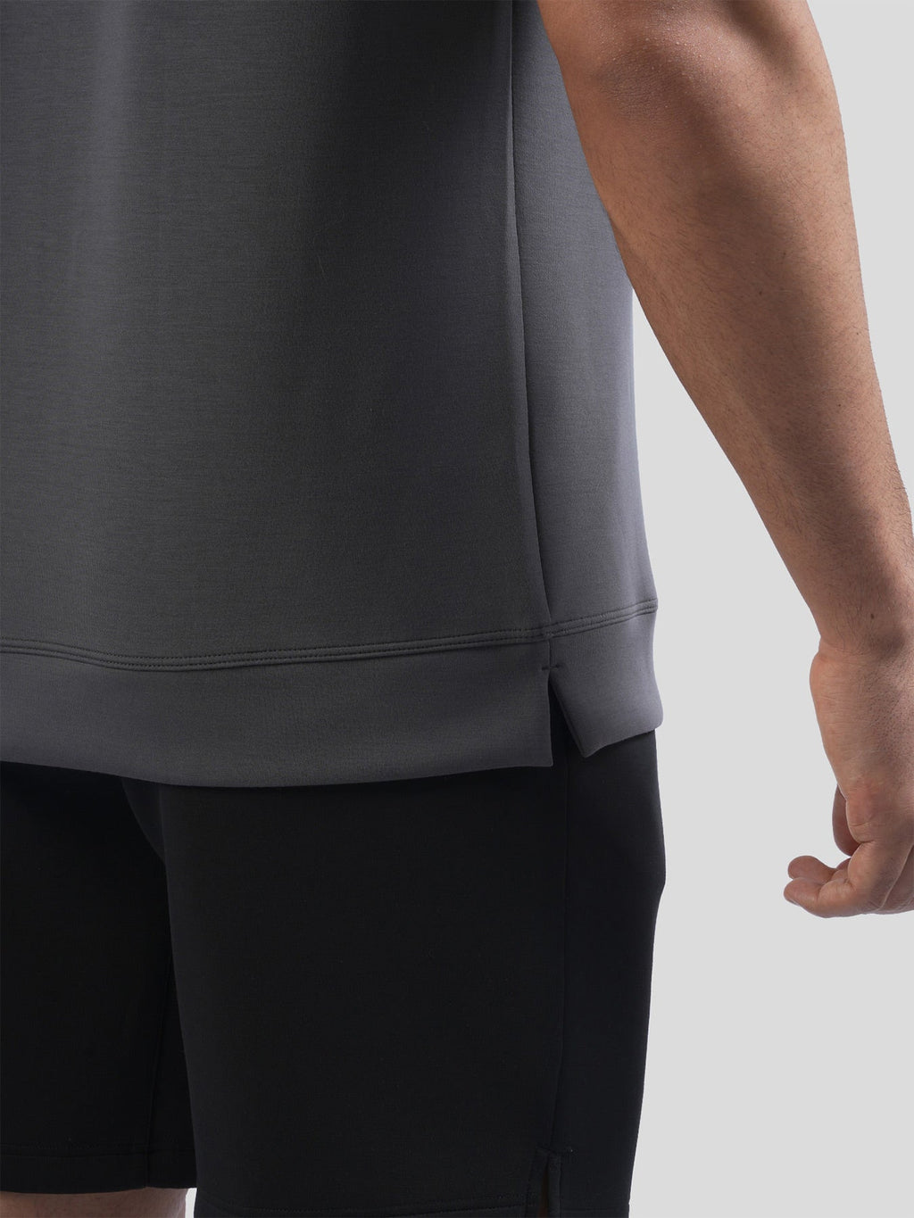 Camiseta de manga corta en mezcla de modal: corte ajustado