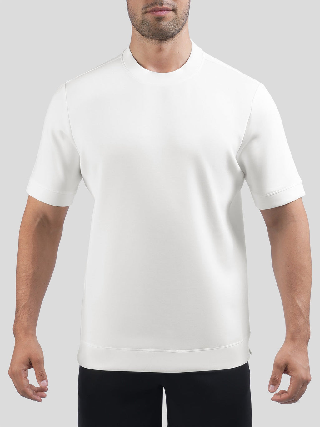 Camiseta de manga corta en mezcla de modal: corte ajustado