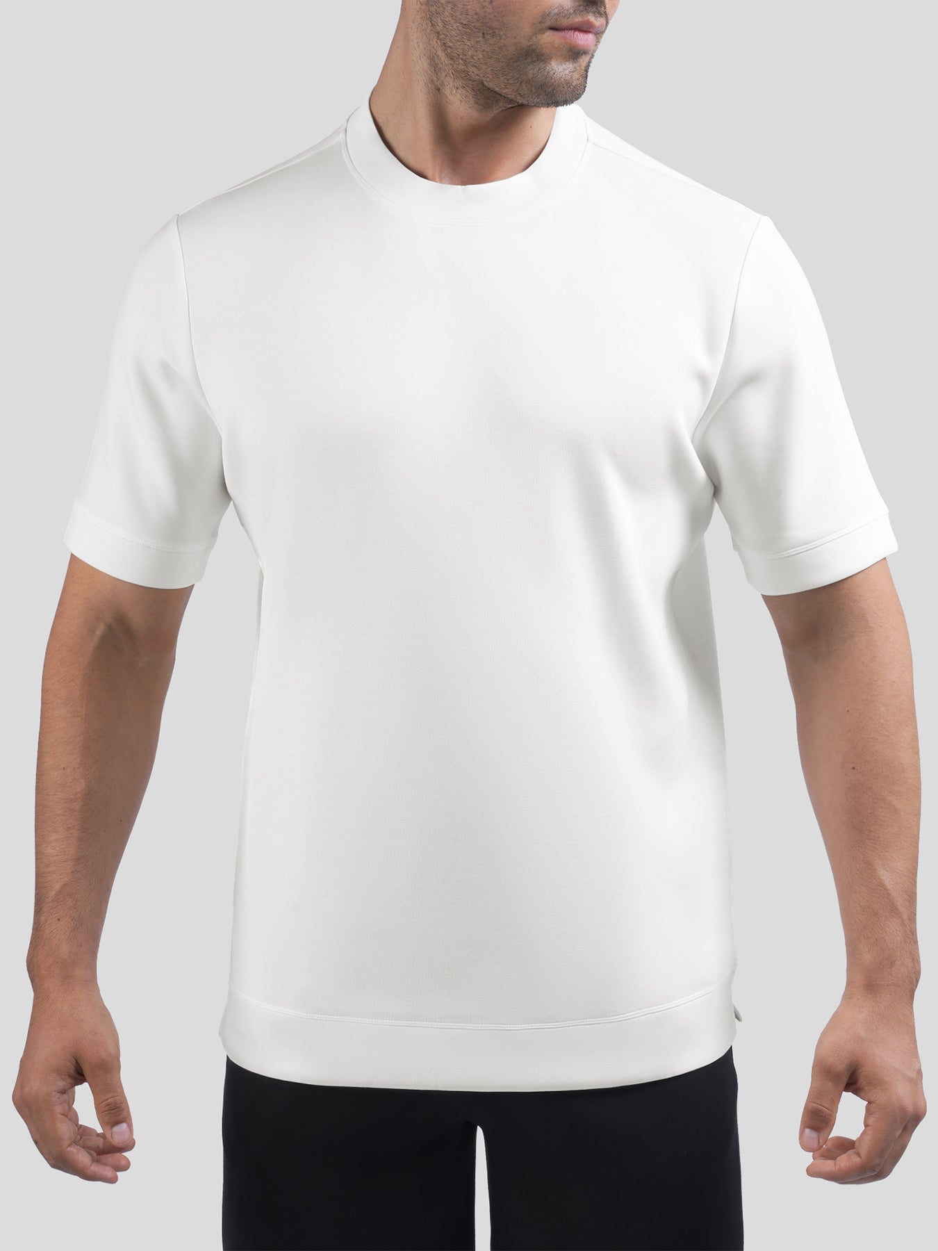 Camiseta de manga corta en mezcla de modal: corte ajustado