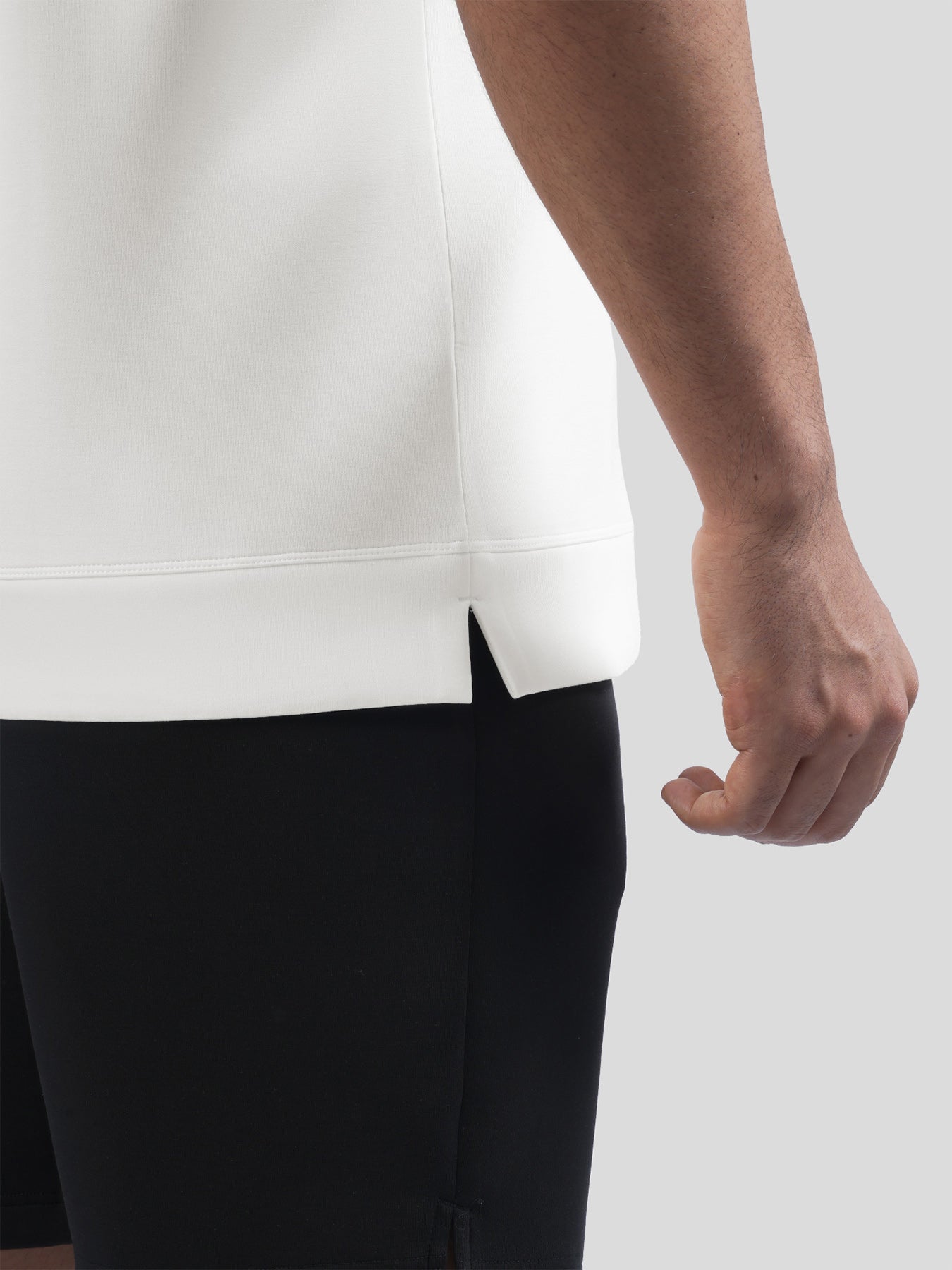 Camiseta de manga corta en mezcla de modal: corte ajustado