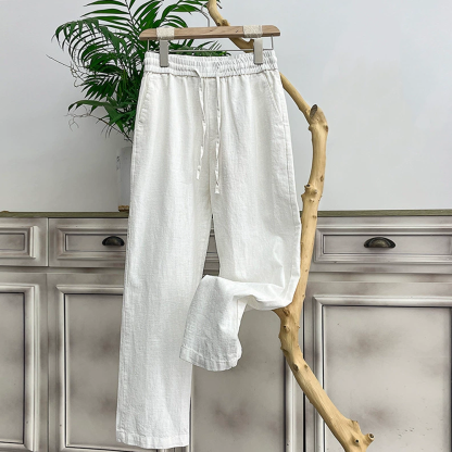 Men's casual trousers - Wide, airy & light made of linen