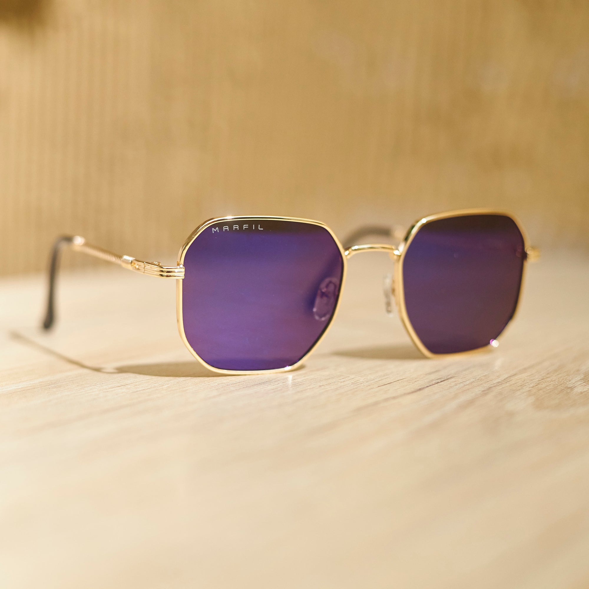 GAFAS DE SOL MARFIL VINTAGE TORNASOL AZUL - LLÉVATE 2 Y PAGA 1