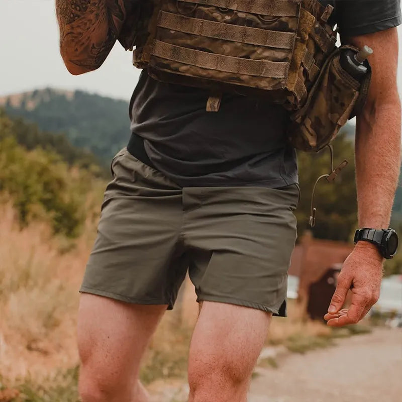 Tactical lined shorts for men