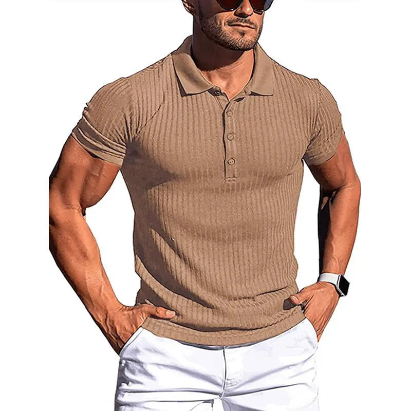 Sechrist T-shirt in ribbed fabric with short sleeves