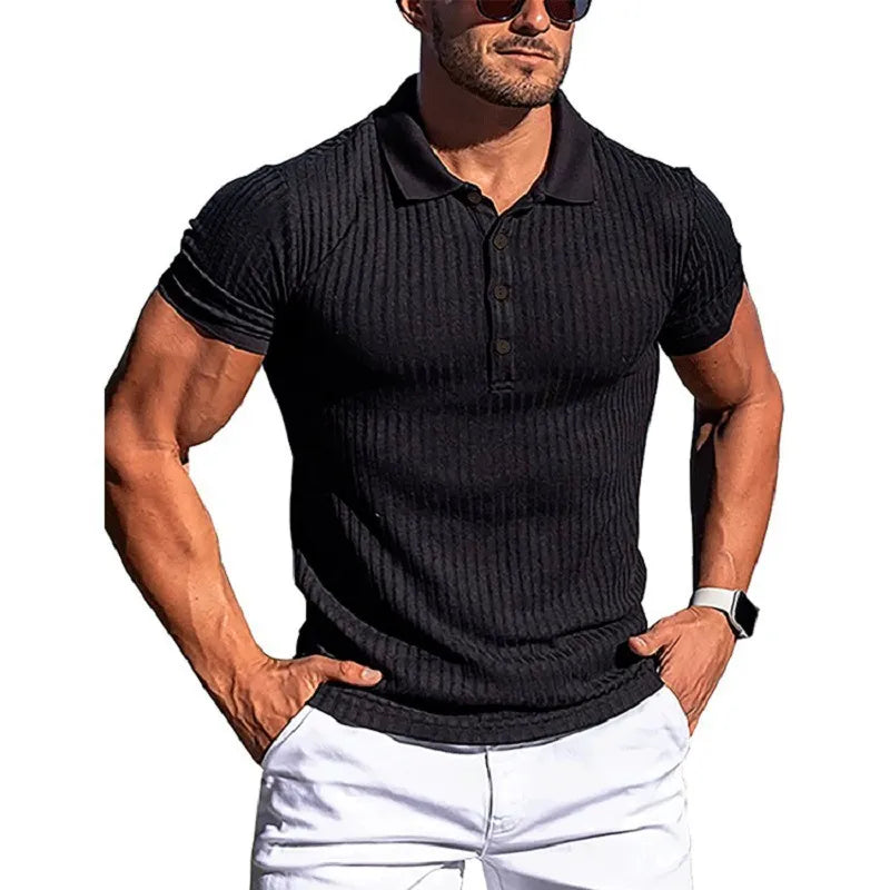 Sechrist T-shirt in ribbed fabric with short sleeves