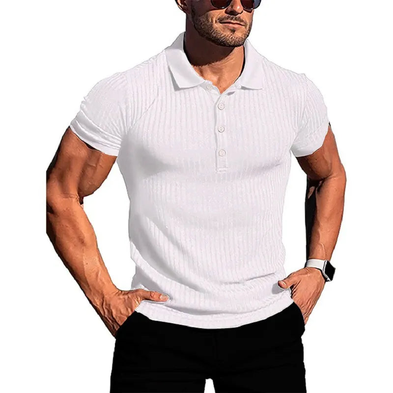 Sechrist T-shirt in ribbed fabric with short sleeves